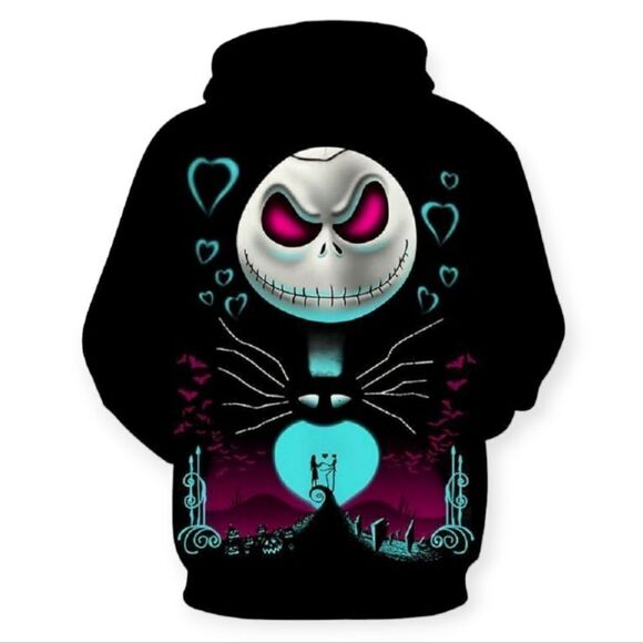 NWT Jack Sally Hoodie Nightmare Cosplay Christmas Costume Carton Sweatshirt Jack - Picture 2 of 4